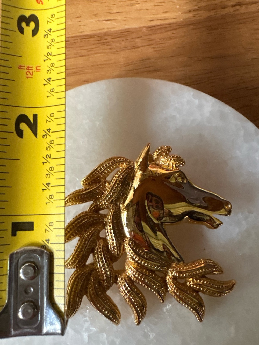 Napier Vintage Gold Tone wild Horse Brooch - Picture 5 of 10